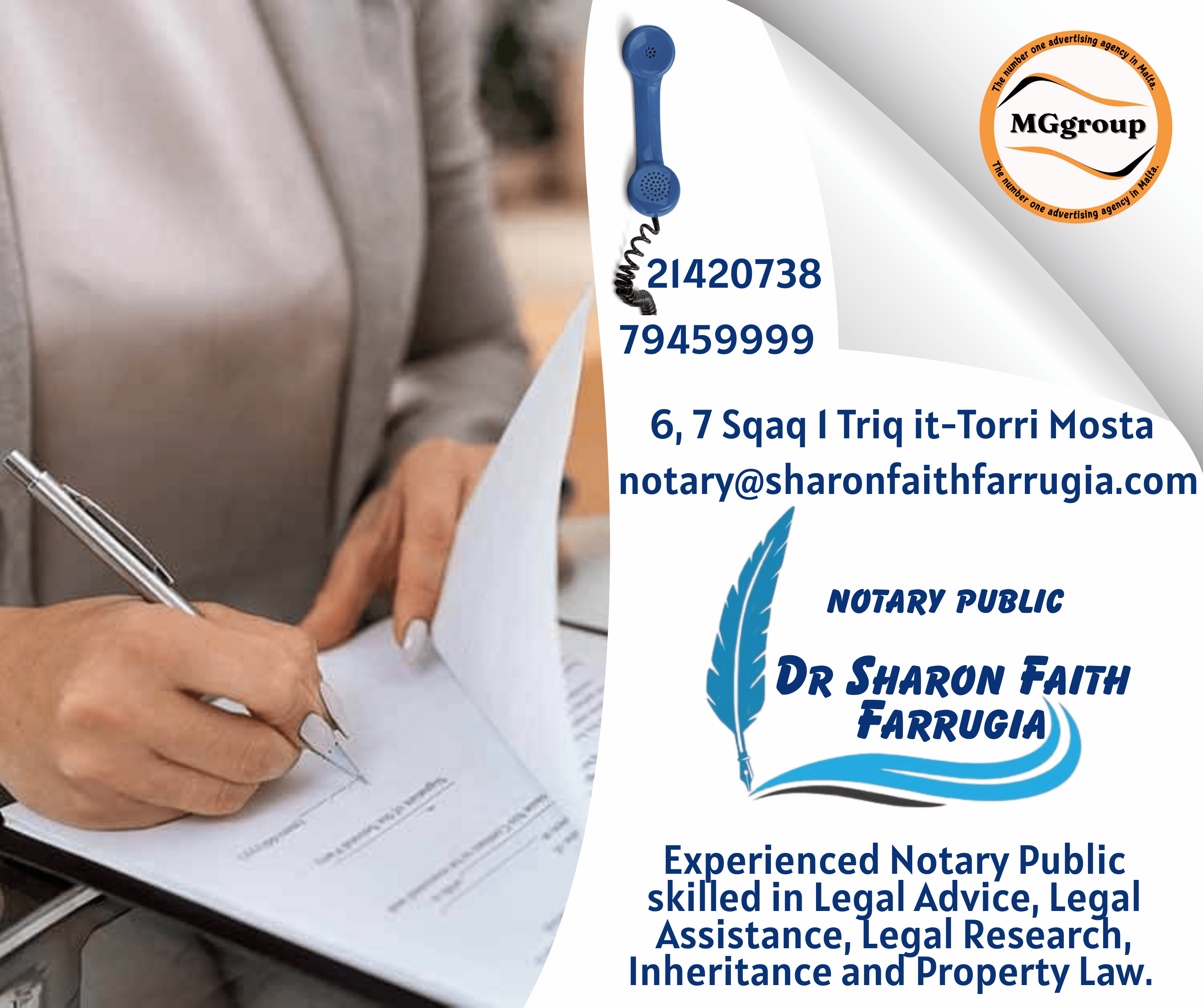 Dr. Sharon Faith Farrugia  Notary Public